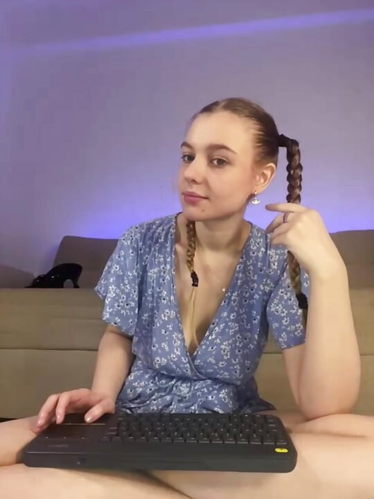 Riding dildo so hard