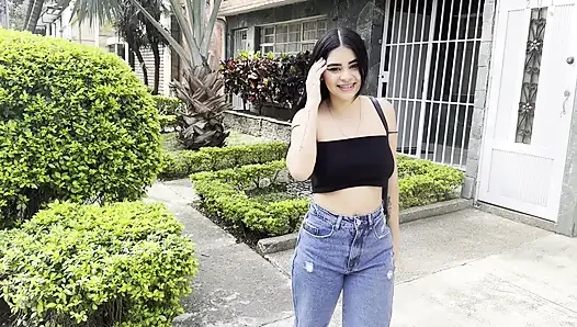 I take home this 18 year old with giant tits