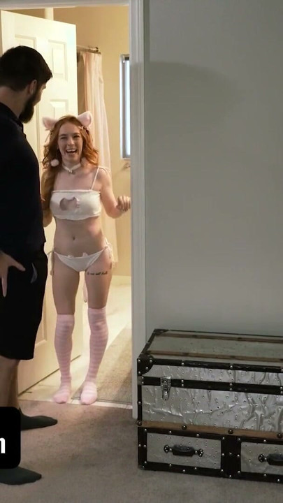 Exxxtra Small - Tiny Redhead Babe Strips Her Cosplay Costume To Fuck Her Boyfriend's Big Dick | Clip 1