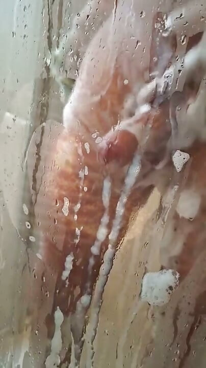 In the shower a lathered and cumshot
