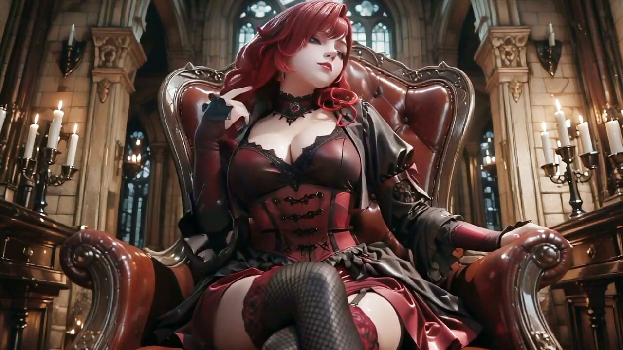 Kızıl saçlı gotik muse: karanlık mezarlıkta karşılaşma.