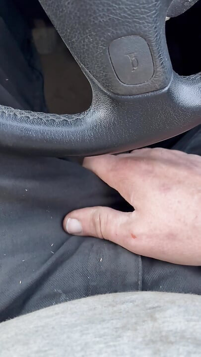 Wanking in car