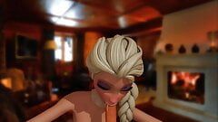 Frozen - Elsa blowjob - animation 02