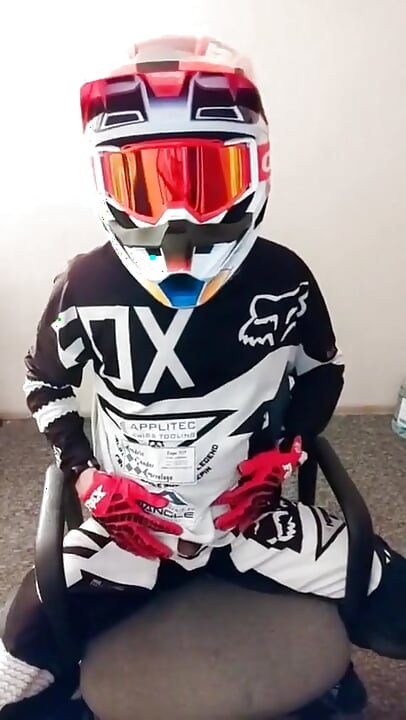 Mx Motoboy Cumming on Mx Helmet