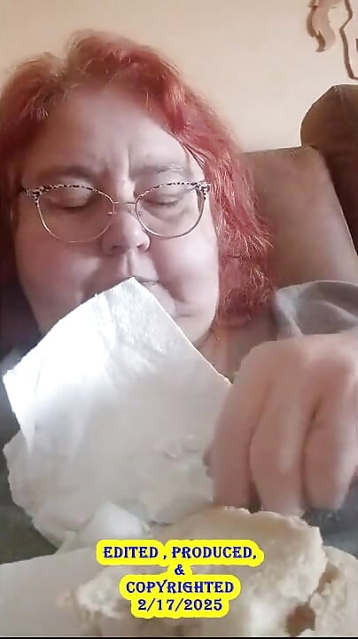 Nurse Vicki Eats Here Lunch and Then Enjoys Some Yummy Ice Cream
