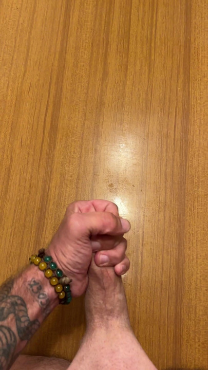 Masturbating and cuming on the table