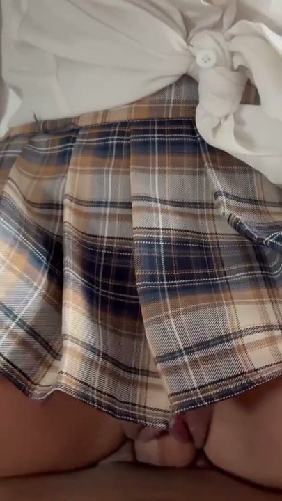 My classmate has a very creamy pussy | Clip 2