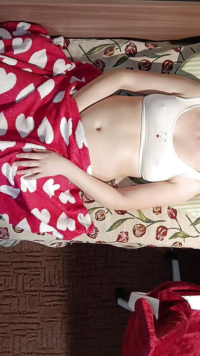 I'm Watching on Stepsister's Masturbation in Bed