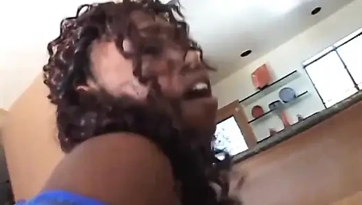 Horny ebony with big boobs gets banged by BBC