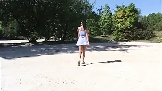 Sexy solo-einlauf-mädchen