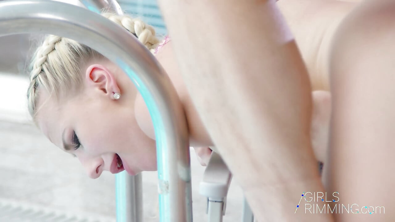 GIRLSRIMMING - Awesome prostate massage and rimming with busty blonde Nathaly Cherie