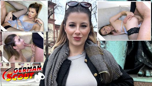 GERMAN SCOUT - German Gamer Girl Mia Minou Pickup for Casting Fuck in Munich
