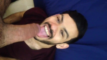 He likes to suck dick and swallow cum  :)