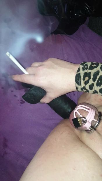 Smoking and dildo