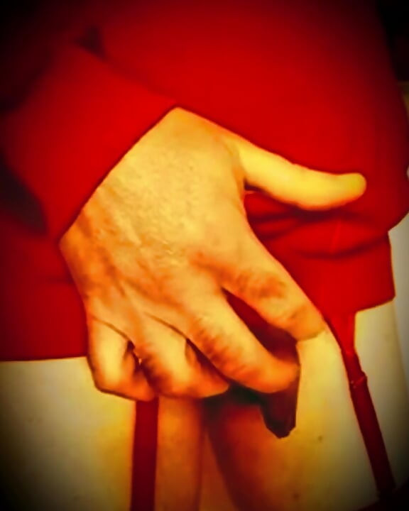Precum leg på min lille pik - dildo rider som en luder (rødt outfit)