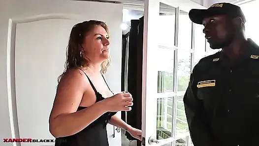 Blonde Latina MILF gets a huge BBC cop's cock up her ass