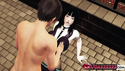 Hentai Featuring Sexy Wet Nico in Pantyhose Tight Pussy Stimulation by Standing Pink Vibrator, and Intense Pussy Licking