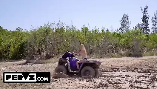 Muddy Hotties Aria Banks And Jessica Marie Get Dirty On ATVs With Nicky