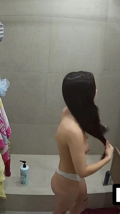 LUUV. Grossy brushes her teeth topless and in a bikini on web camera | Clip 2