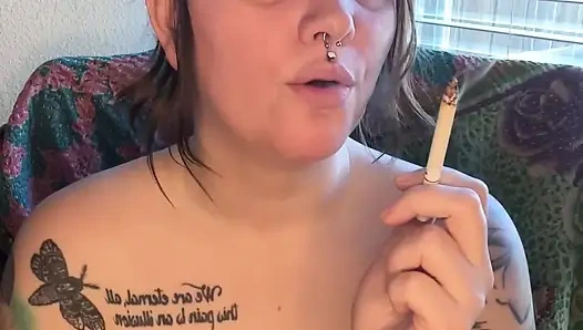 Chubby Smoker Masturbating