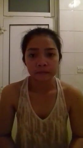Bintang lucah Sheraine Filipina mencuci muka selepas pancutan kamera