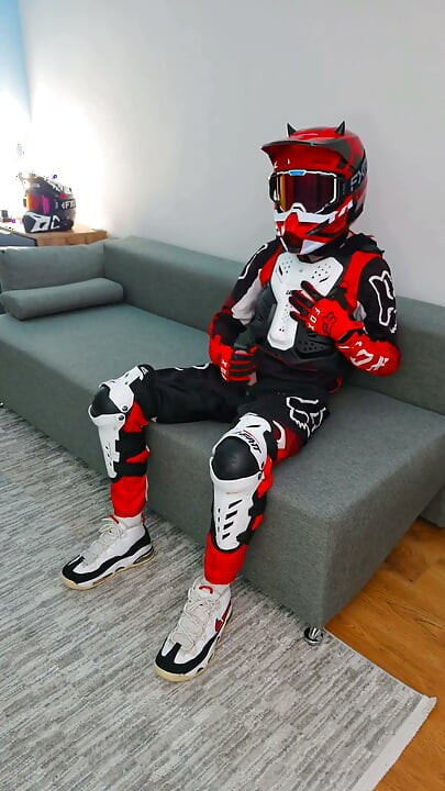 Enjoyed Fucking Nike Sneakers While Wearing a Motocross Suit