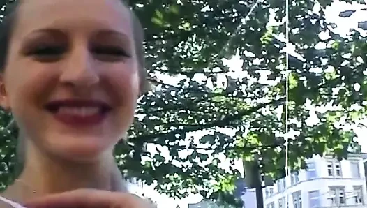 Public Blowjob Tease and Sloppy Fingering Explosion