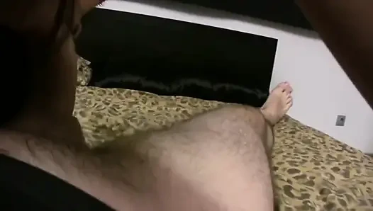 Blowjob with good deepthroat and many saliva
