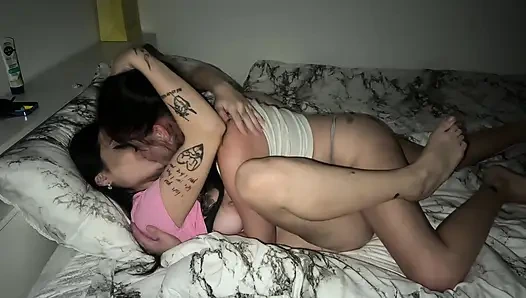 The hardest lesbian multiple orgasms of a beautiful couple