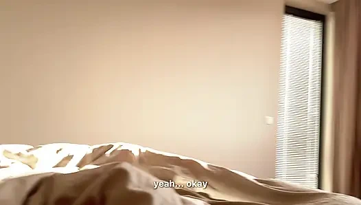 Step Sis Sharing Bed Only in Her Panties And Saw How I Jerk Off on Her Big Ass But she Join and We Passionate Fuck