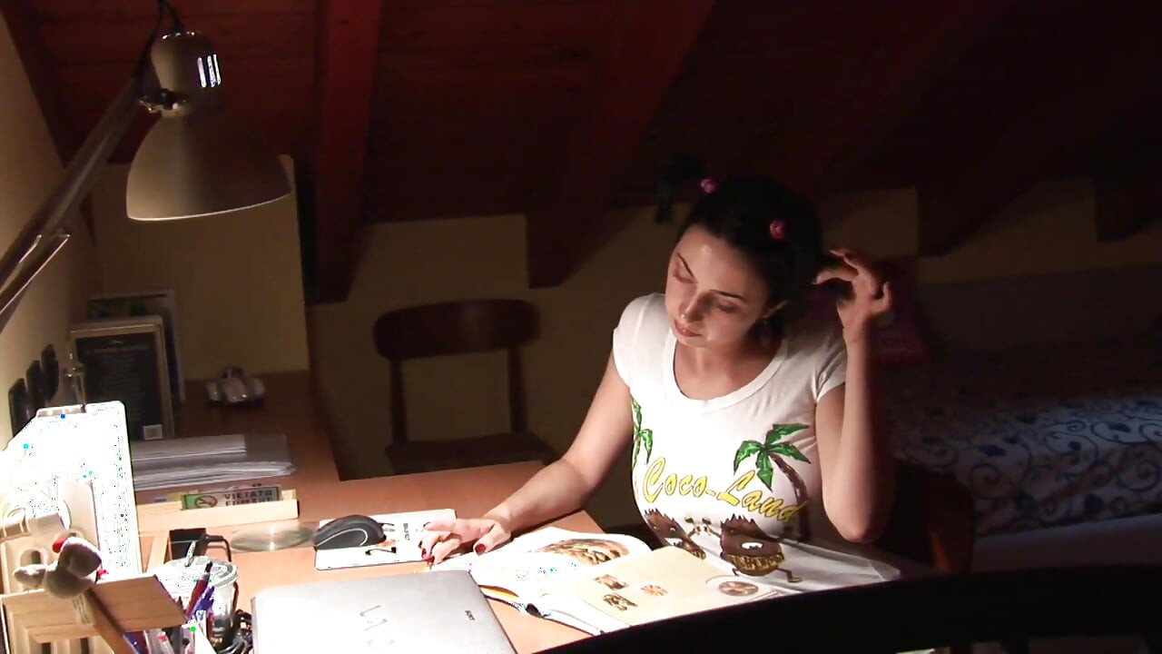 Dirty old stepdad fucking his brunette stepdaughter