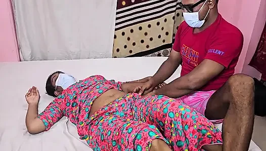 Indian Shoulder Tightly Squeezed By Sasur Tua Ji During The Day (Hindi Audio)