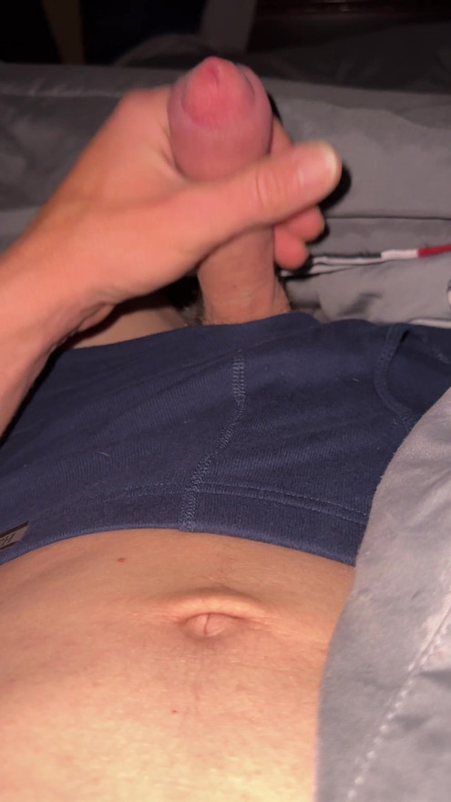 Young man jacking off