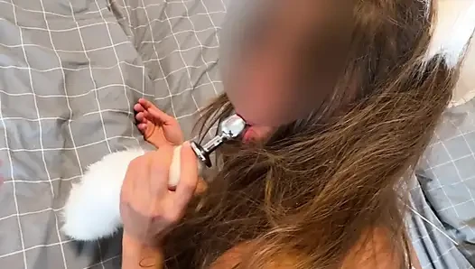 Anal & arsch-zu-mund-training für freche zierliche löwin