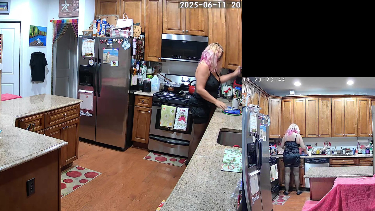Sexy Single Mom used hard in the kitchen