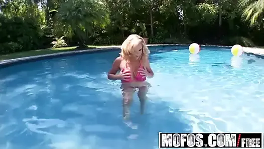 Mofos - Shes A Freak - Pink Pussy by the Pool starring  Ains