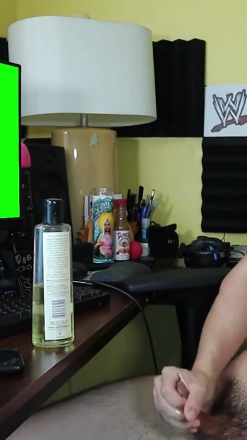 Iconic moment from "Nutting 2 Your Nudes (Choose ur own adventure) (Generic Green Screen Gerk Off) Geraldo Cum Tribute"