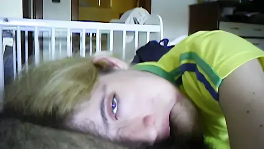 2 Vintage videos of young wife sucking cock and receiving cum in mouth, playfull.