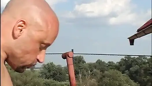 Açık havada amcık sikişi ayak fetişi