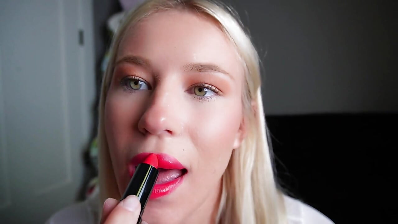 Batom vermelho beija