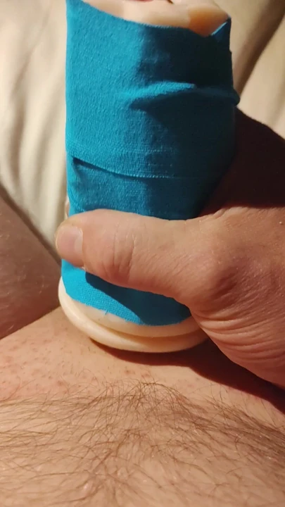 Straight guy in short jerk off with masturbator 17