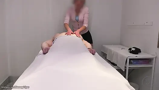 Sexy Masseuse Strips and Gives a Happy Ending