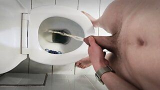 boy 18+ pissing with silver wristwatch