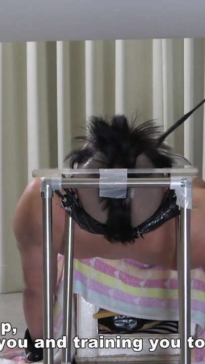 Masochist employee who is made into the chair of a sadistic female boss | Clip 1
