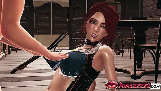 Kovboy kız olarak ateşli kızıl saçlı Korryn yakın çekim görünümlerde sıkı göt yalıyor ve sıkı amcığın yoğun parmaklaması fışkırtarak sonuçlanıyor