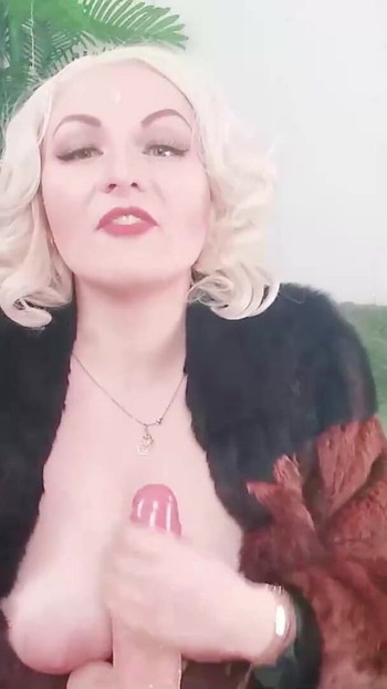 Stunning moment from "JOI jerk off instruction in FUR (amateur home video) Arya Grander: FemDom POV free porn clip"