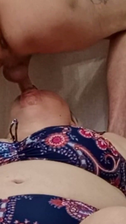 before work, the neighbor lets me fuck her in her mouth and fill it with cum | Clip 2