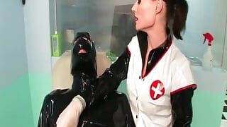 Rubber Slave in the Clinic Part2