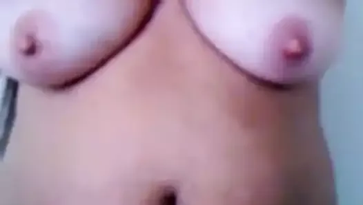 Granny shows tits and pussy