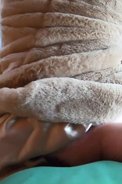 Golden Dress, Fur & Smoking - Hairy Pussy, Deep Blowjob & Hard Doggy on a Freezer